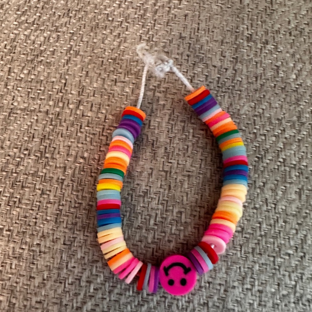 rainbow smiley face charm bracelet